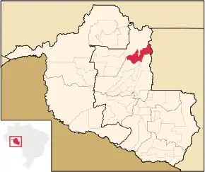 Poziția localității Vale do Anari