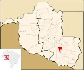 Poziția localității Santa Luzia d'Oeste