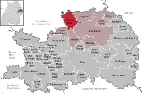 Poziția localității Rosenberg