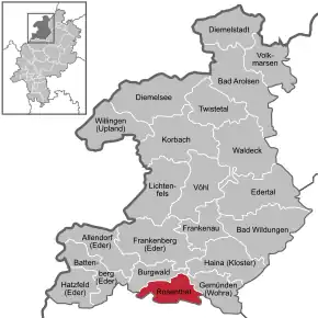 Poziția localității Rosenthal