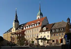 Market square with town hall