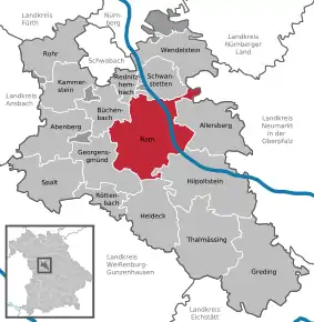 Poziția orașului Roth pe harta districtului Roth