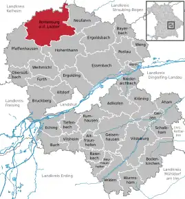 Poziția localității Rottenburg an der Laaber