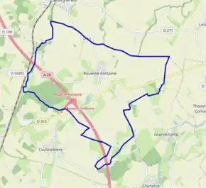 Poziția localității Rouessé-Fontaine