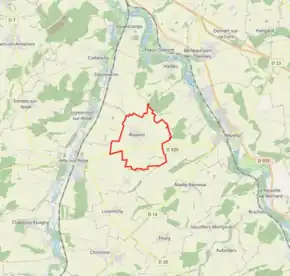 Poziția localității Rouvrel