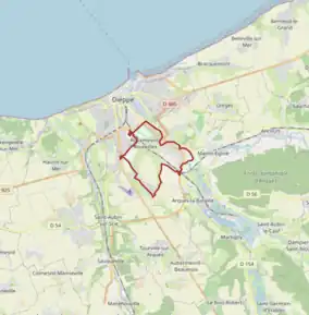 Poziția localității Rouxmesnil-Bouteilles