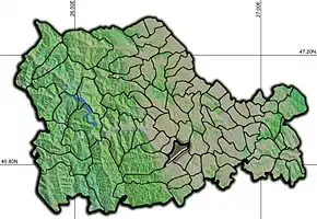 Localizarea administrativă în cadrul județului