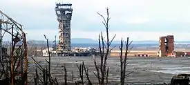Ruinele aeroportului, decembrie 2014, în urma Conflictului armat din estul Ucrainei.