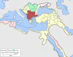 Localizarea Pașalâcului Rumelia