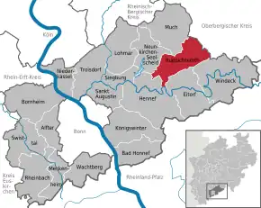 Poziția orașului Ruppichteroth pe harta districtului Rhein-Sieg-Kreis