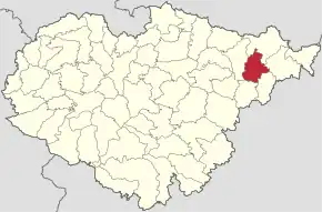 Localizare în cadrul județului