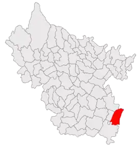 Poziția localității Rușețu