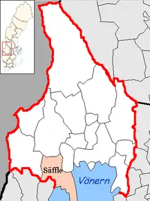 Localizarea comunei în cadrul comitatului