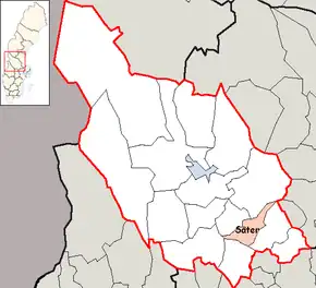 Localizarea comunei în cadrul comitatului
