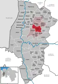 Poziția  Sögel pe harta districtului Emsland