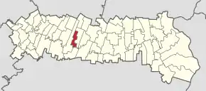 Amplasarea în cadrul județului