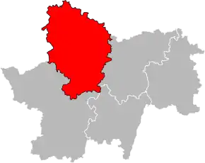 Arondismentul Autun în cadrul departamentului Saône-et-Loire