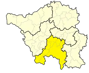 Poziția regiunii Districtul Saarbrücken  (Saarbrücken)