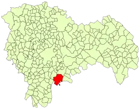 Poziția localității Sacedon