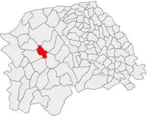 Amplasarea în cadrul județului