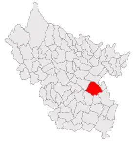 Poziția localității Săgeata