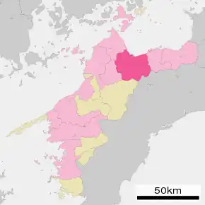 Poziția localității Saijō