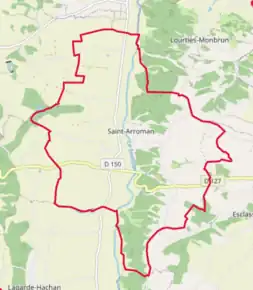 Poziția localității Saint-Arroman