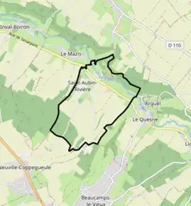 Poziția localității Saint-Aubin-Rivière