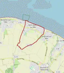 Poziția localității Saint-Aubin-sur-Mer