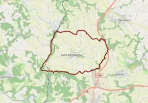 Poziția localității Saint-Barthélemy