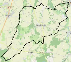 Poziția localității Saint-Branchs