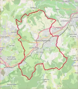 Poziția localității Saint-Chamond
