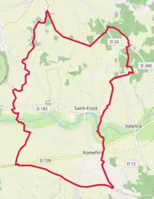 Poziția localității Saint-Front