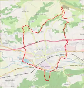 Poziția localității Saint-Gaudens