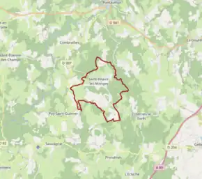 Poziția localității Saint-Hilaire-les-Monges