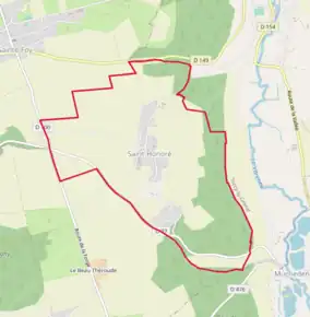 Poziția localității Saint-Honoré