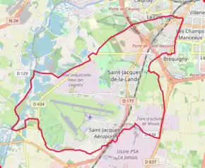 Poziția localității Saint-Jacques-de-la-Lande