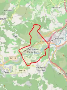 Poziția localității Saint-Jean-Pla-de-Corts