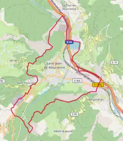 Poziția localității Saint-Jean-de-Maurienne