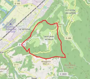 Poziția localității Saint-Jean-le-Vieux