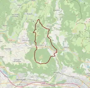 Poziția localității Saint-Jeoire