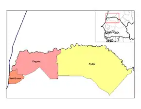 Departamentele regiunii Saint-Louis