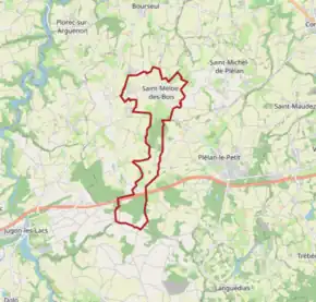 Poziția localității Saint-Méloir-des-Bois