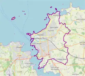 Poziția localității Saint-Malo