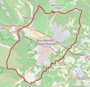 Poziția localității Saint-Maximin-la-Sainte-Baume