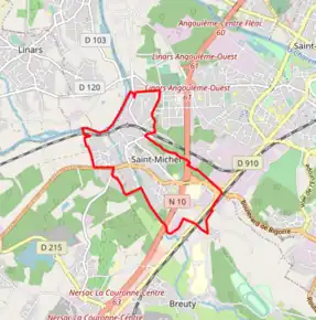 Poziția localității Saint-Michel