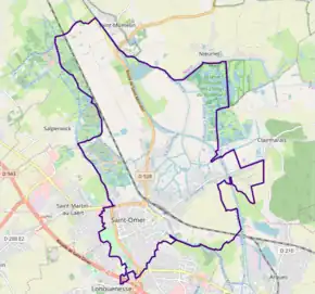 Poziția localității Saint-Omer