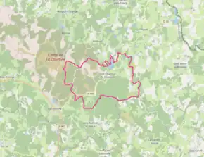 Poziția localității Saint-Oradoux-de-Chirouze