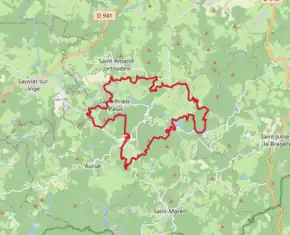 Poziția localității Saint-Priest-Palus