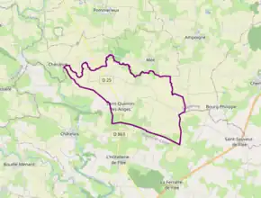 Poziția localității Saint-Quentin-les-Anges